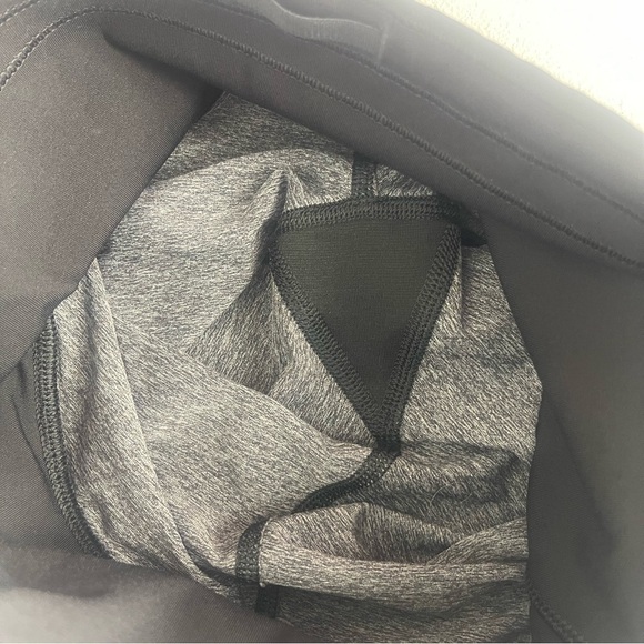 Lululemon Train Times Crop Leggings 17" Inseam Heathered Black 4 - Picture 7 of 12